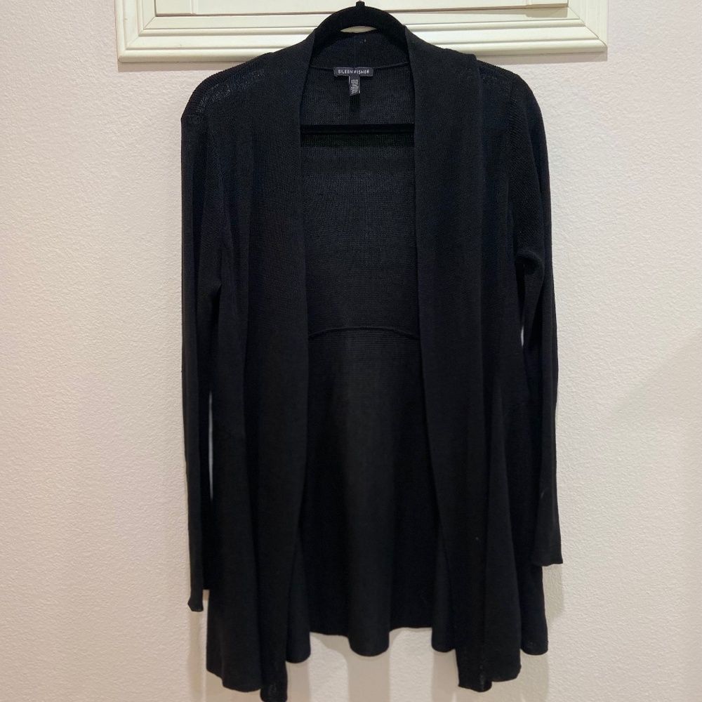 Eileen Fisher Knit Black Cardigan